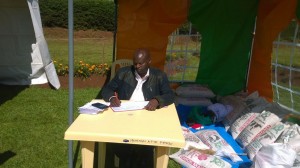 Menengai information desk during Farmers Field Day